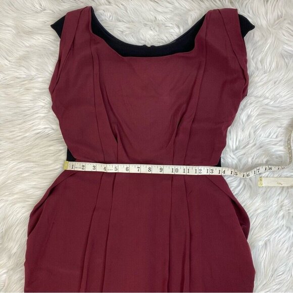 Fendi Women’s Burgundy Scoop Neck Designer Contemporary Modern Dress IT 40/C36 - Picture 14 of 16